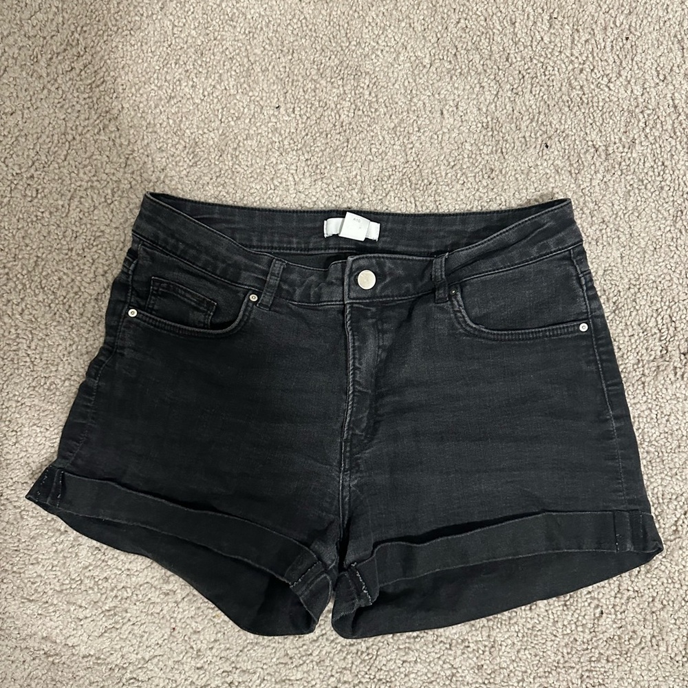Black Denim Women's Shorts